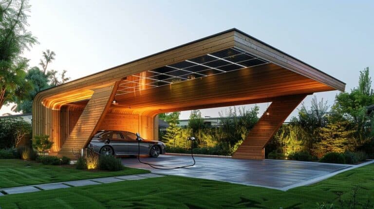 Construire un carport solaire en bois