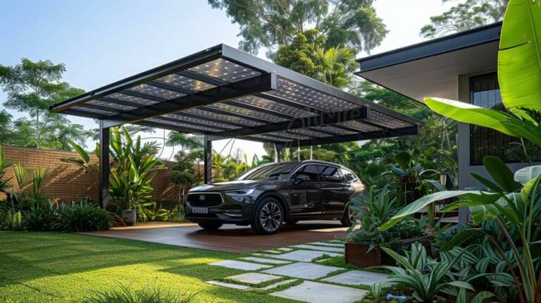 Le coût d’une pergola solaire pour abriter votre voiture