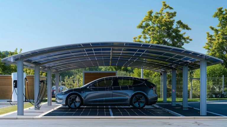 Carport solaire : rechargez votre voiture en toute simplicité